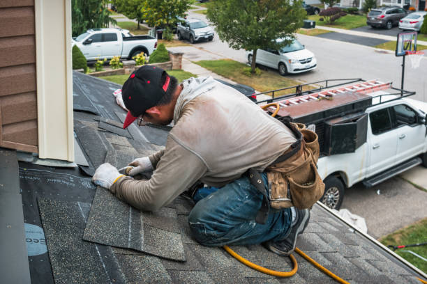 Professional Roofing technician working in Amboy, IL